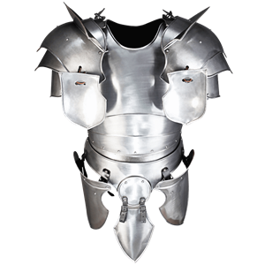 Mittelalterlich Larp Gothic Stahl Armor Suit Ringkragen Closed Mit Faltbar Vor 