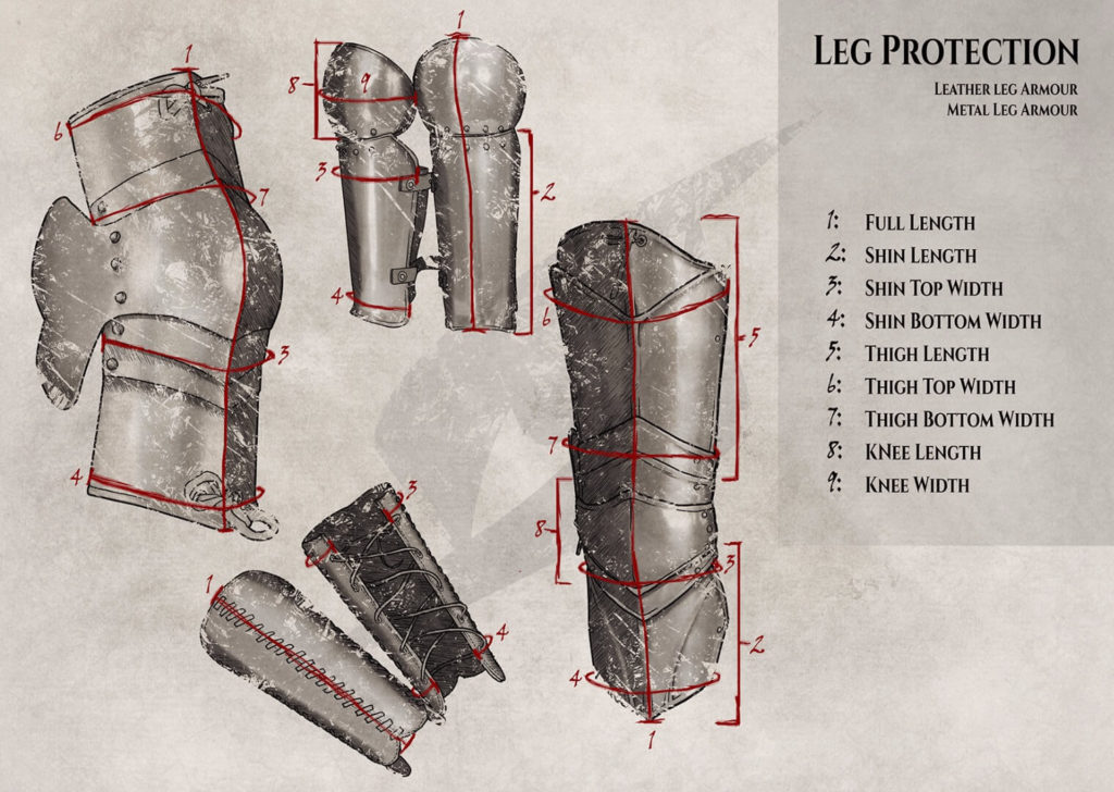 Sizing Guide to Greaves and Leg Armour