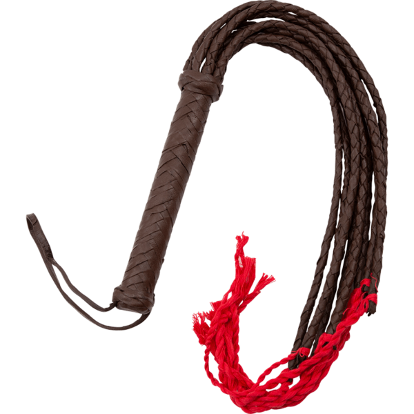 Brown Cat-O-Nine Tails Whip