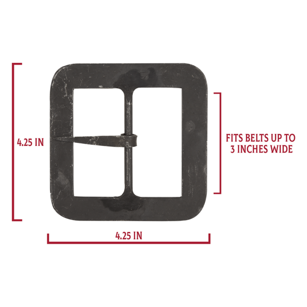 Hand-Forged Black Square Buckle