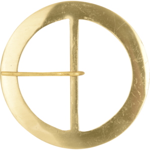 Round Brass Belt Buckle - 3 Inch