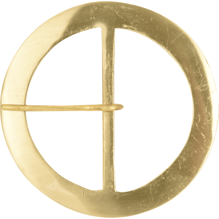 Round Brass Belt Buckle 3 Inch HW700313 LARP Distribution