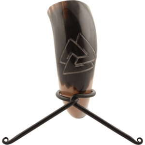 Valknut Drinking Horn with Stand