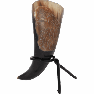 Direwolf Drinking Horn with Stand