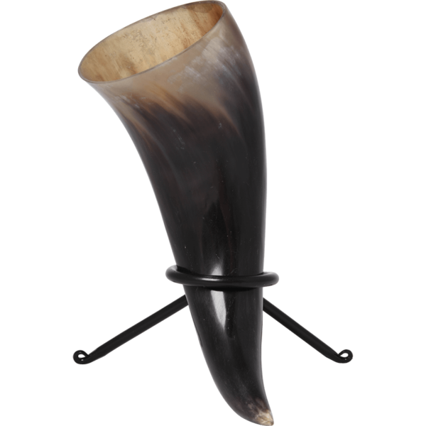 Direwolf Drinking Horn with Stand