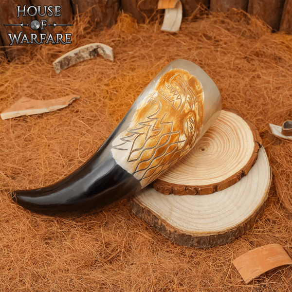 Direwolf Drinking Horn