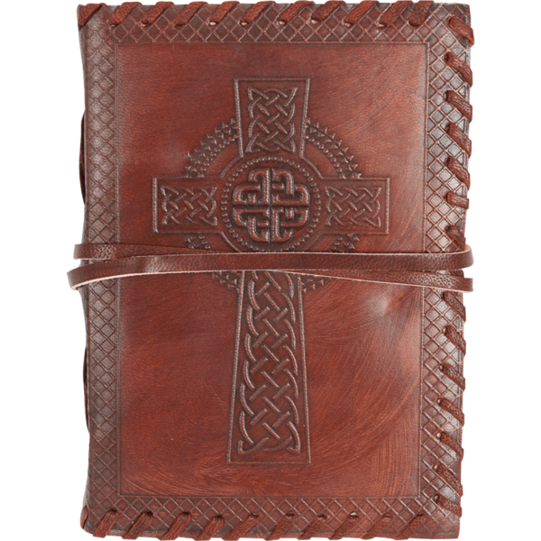 Celtic Cross Leather Journal