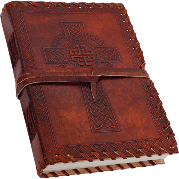 Celtic Cross Leather Journal