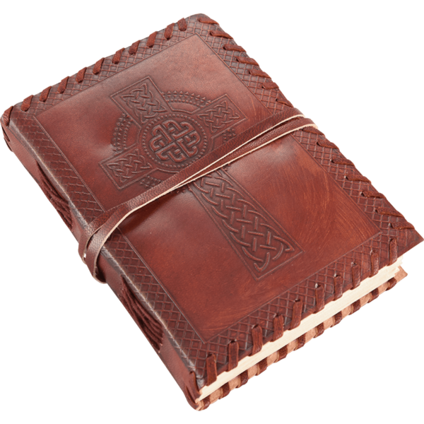 Celtic Cross Leather Journal