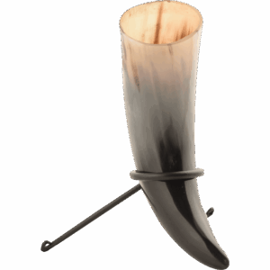 Small Helm of Awe Viking Drinking Horn with Stand