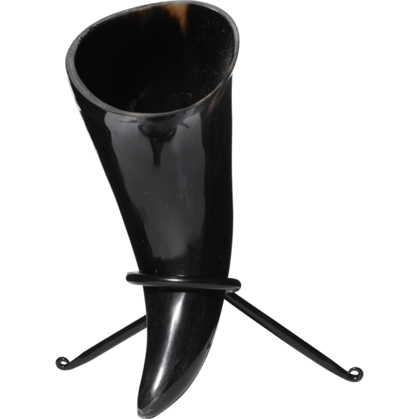 Viking Mjolnir Drinking Horn with Stand