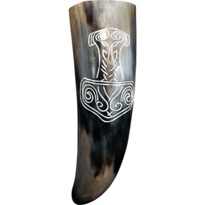 Viking Mjolnir Drinking Horn