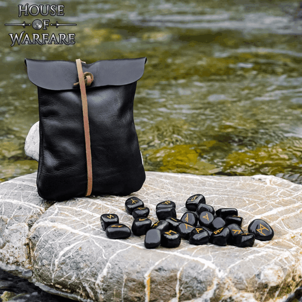 Viking Runes with Leather Pouch