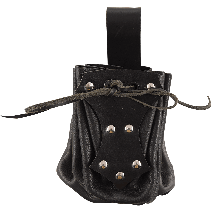 Medieval Belt Pouch with Black Trim - HW-700466 - LARP Distribution