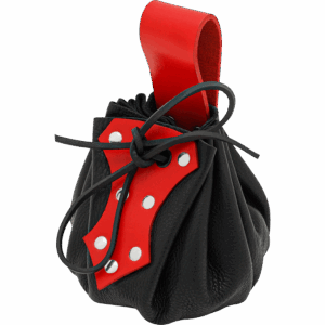 Medieval Belt Pouch with Red Trim