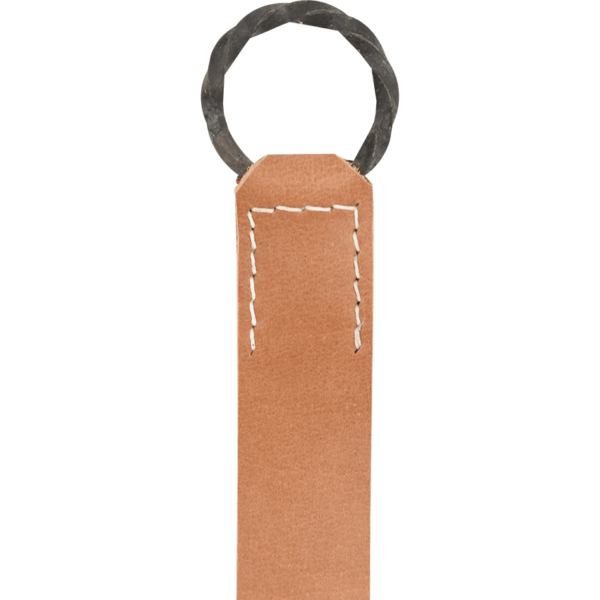 Twisted Iron Ring Leather Belt