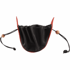 Leather Medieval Purse with Red Trim
