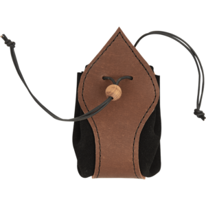 Leather Medieval Purse with Brown Trim