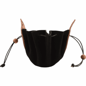 Leather Medieval Purse with Brown Trim