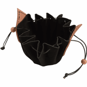 Leather Medieval Purse with Brown Trim