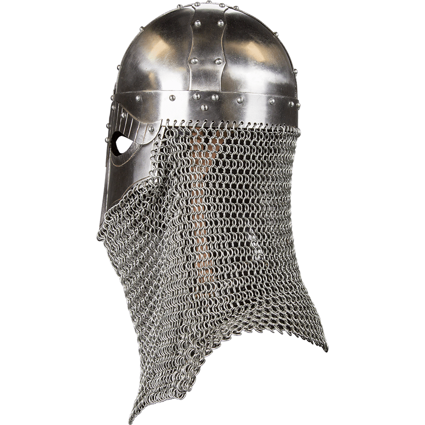 LARP Or Display Stage 16g Viking Helmet with Aventail Perfect For Re-enactment 