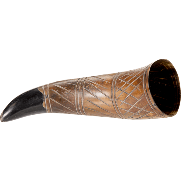 Alfheim Carved Drinking Horn