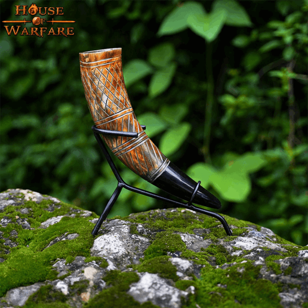 Alfheim Carved Drinking Horn