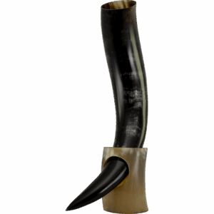 Viking Drinking Horn with Horn Stand