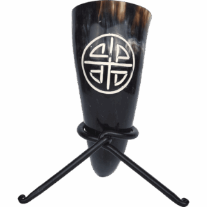 Vegvisir Viking Drinking Horn