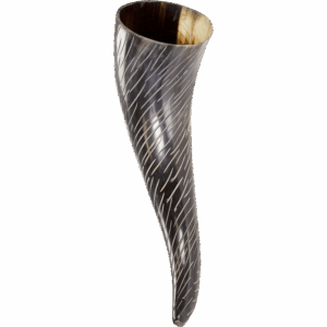 Skadi Carved Drinking Horn with Stand
