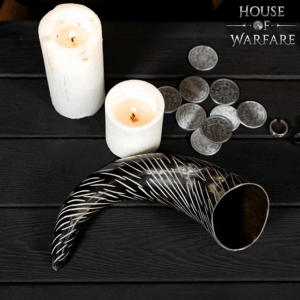Skadi Carved Drinking Horn