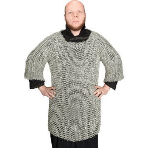 Round Riveted Chainmail Haubergeon