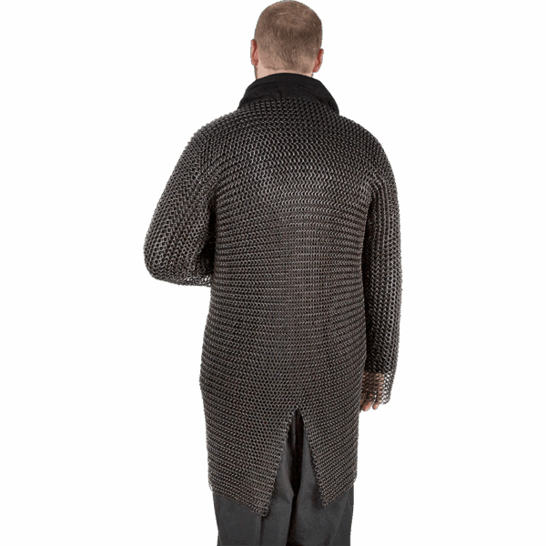 Blackened Butted Chainmail Hauberk