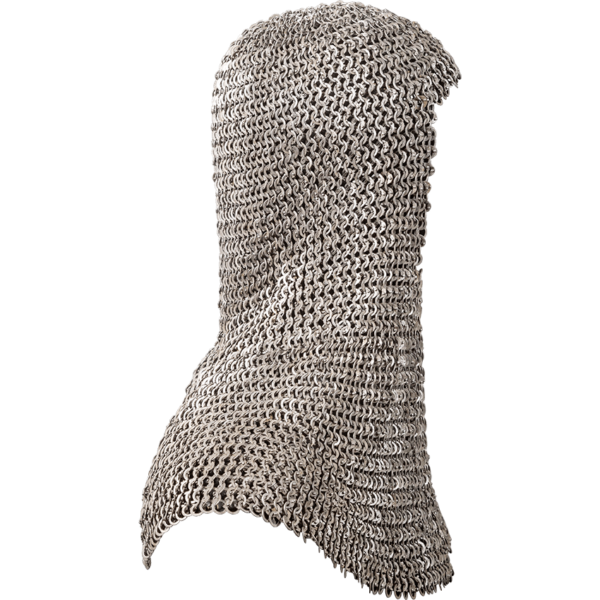 Flat Ring Round Riveted Chainmail Coif