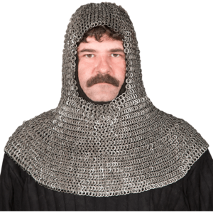 Flat Ring Wedge Rivet Chainmail Coif