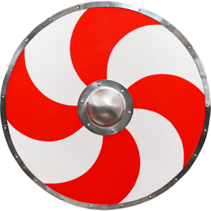 Viking Warriors Shield - Red and White