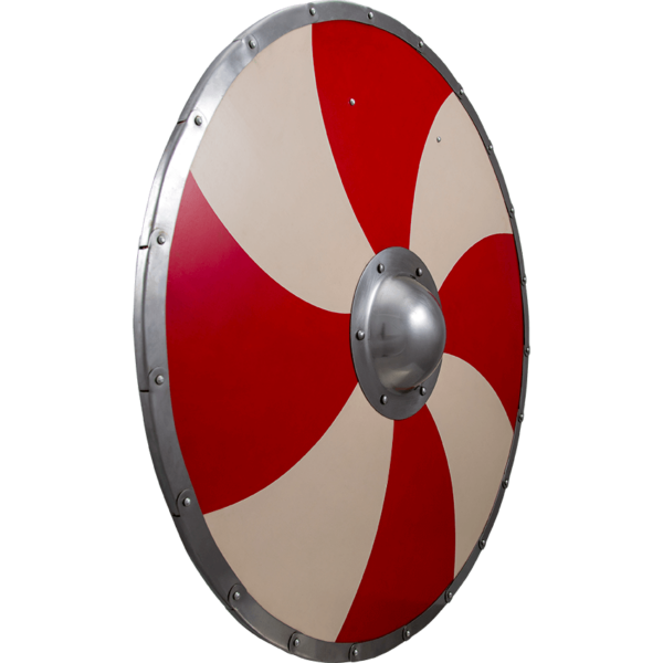 Viking Warriors Shield - Red and Cream