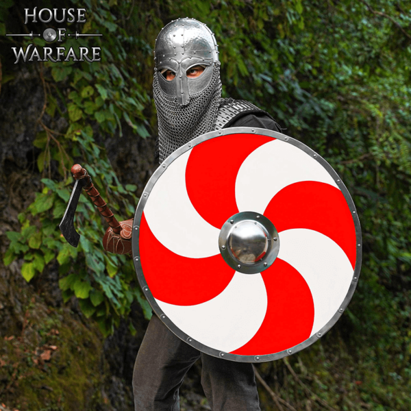 Viking Warriors Shield - Red and White