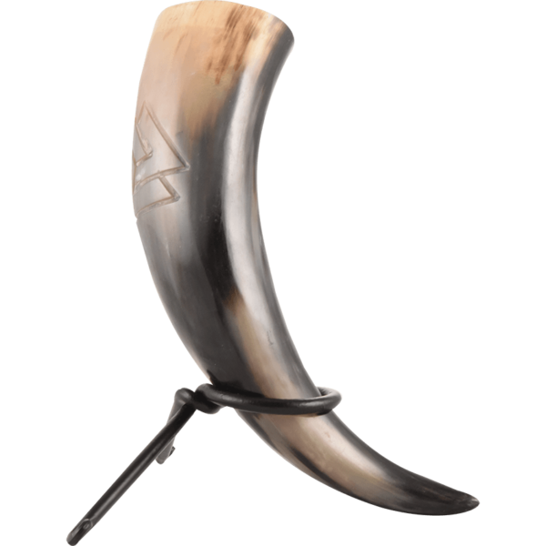 Valhalla Valknut Drinking Horn with Stand