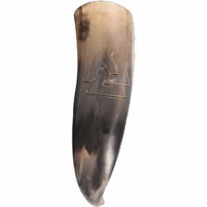 Valhalla Valknut Drinking Horn with Stand