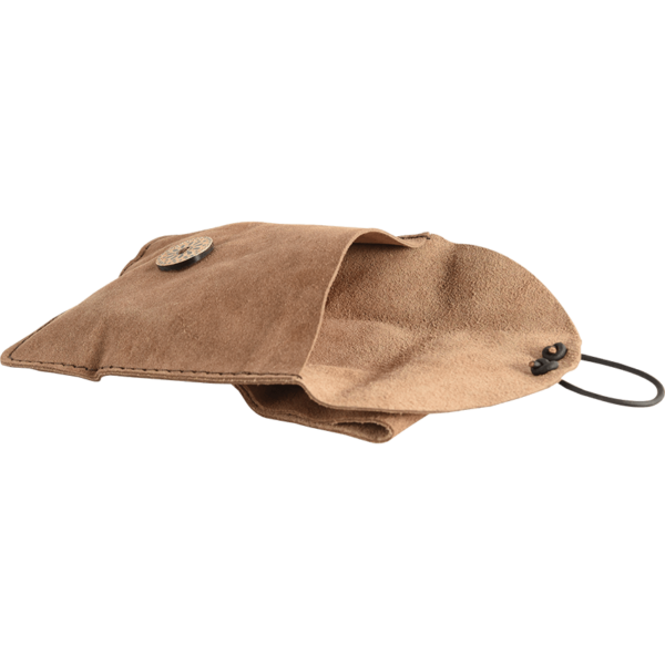 Small Suede Pouch - Brown