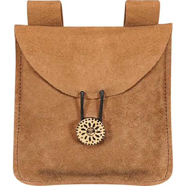 Small Suede Pouch - Brown