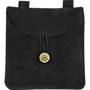 Large Suede Pouch - Black