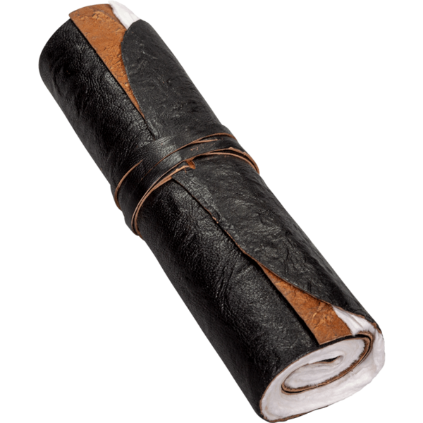 Black Rolled Leather Journal