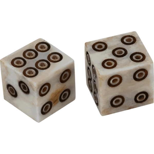 Small Roman Gaming Dice - Set of Two