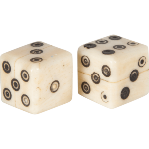 Small Roman Gaming Dice - Set of Two