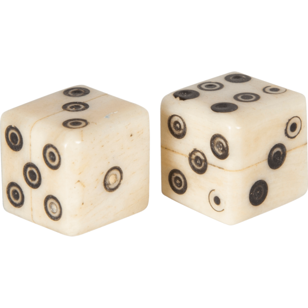 Small Roman Gaming Dice - Set of Two