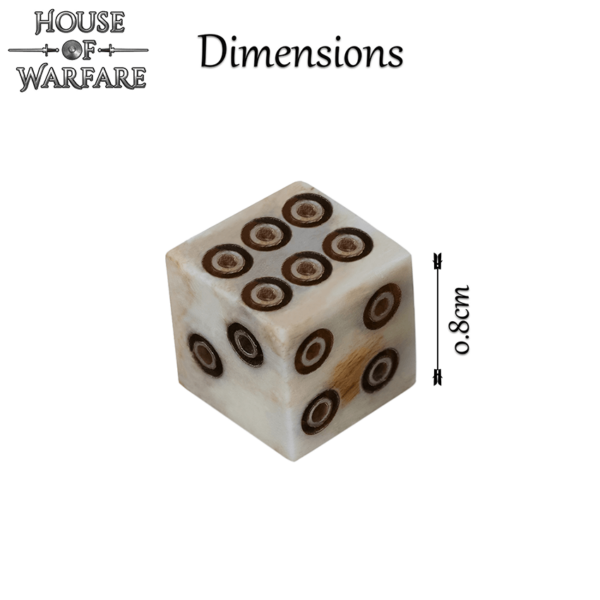 Small Roman Gaming Dice - Set of Two