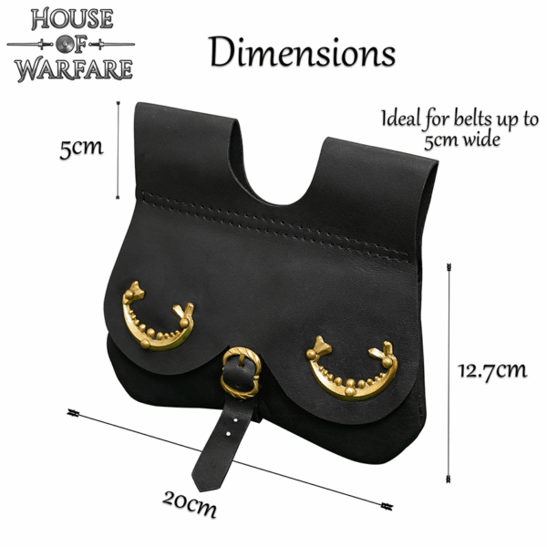 Ornate Medieval Pouch - Black