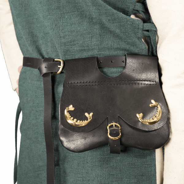 Ornate Medieval Pouch - Black